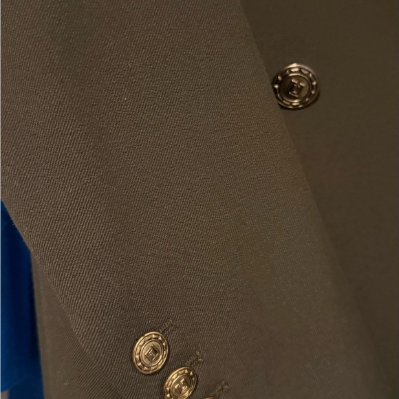 Zara Khaki Double-Breasted Blazer with Gold Buttons - Picture 4 of 6